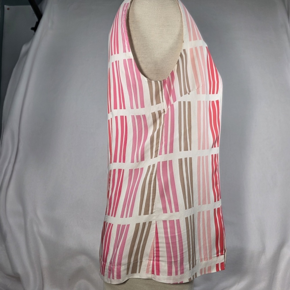 Boden Silk Blend Sleeveless Blouse Top Pinks Size 8 (US) Office Career Geometric - Picture 4 of 9